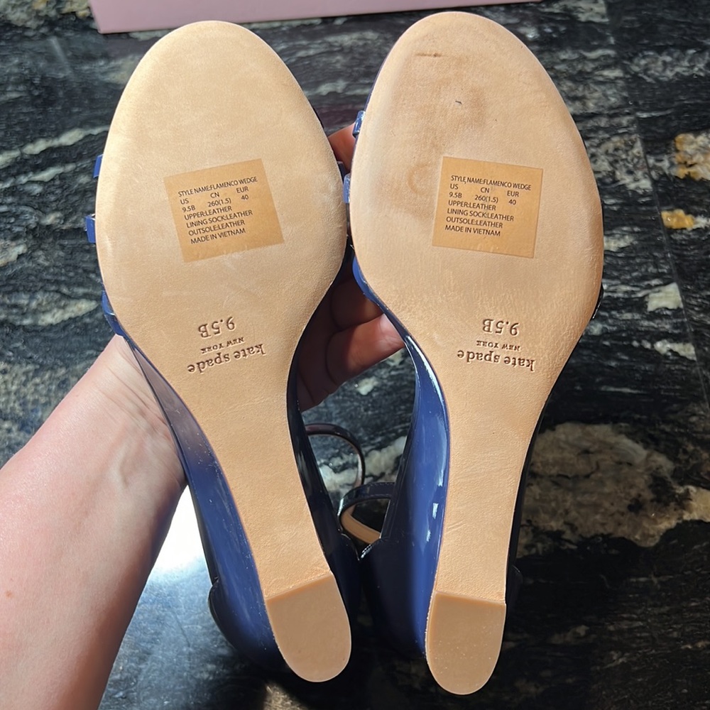 NWOB Kate Spade Flamenco Wedge Sandals, 9.5 - Picture 15 of 17